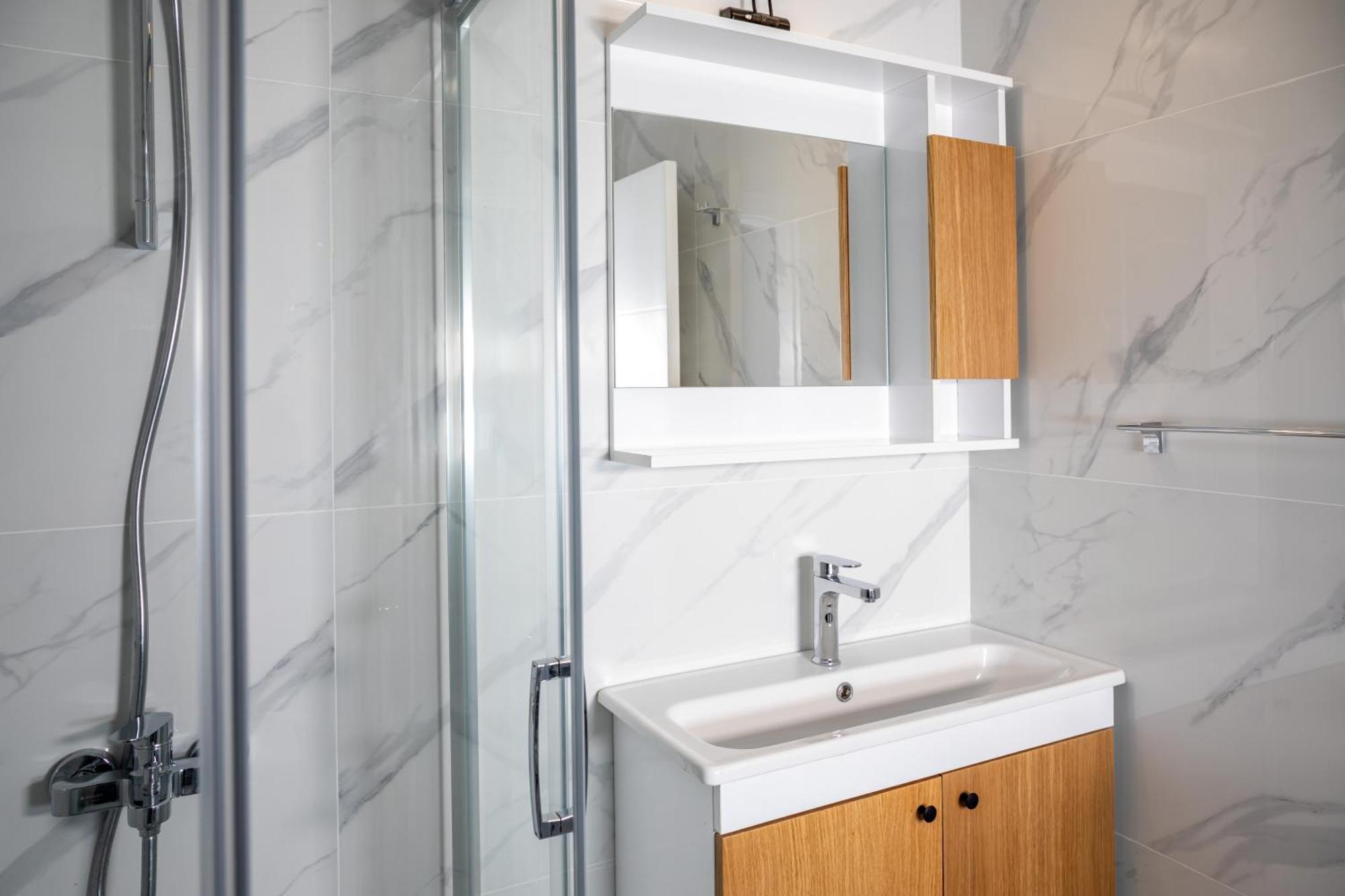 Caesar Blue Seaside Luxury Apartments Gastria Bagian luar foto