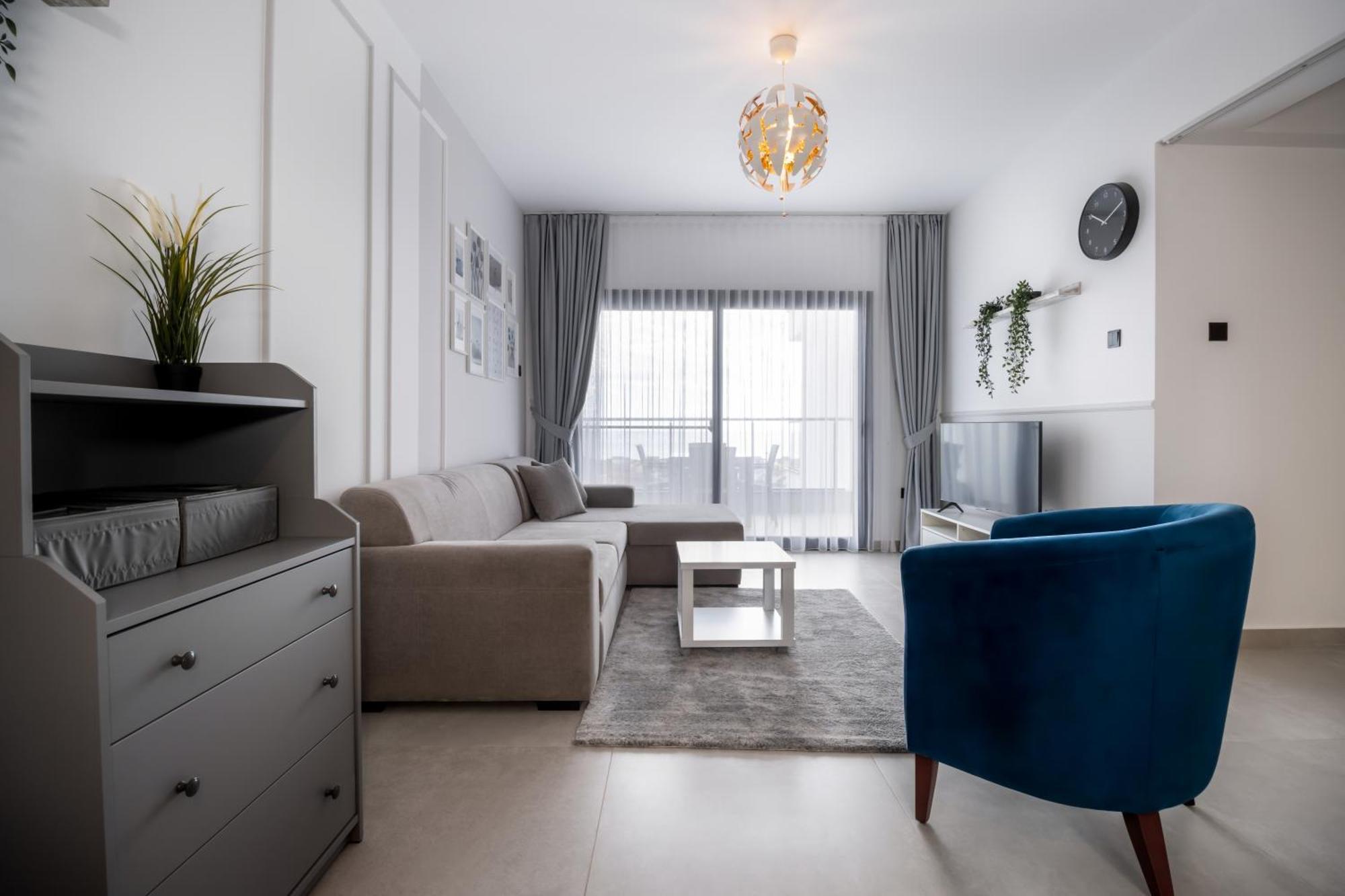 Caesar Blue Seaside Luxury Apartments Gastria Bagian luar foto