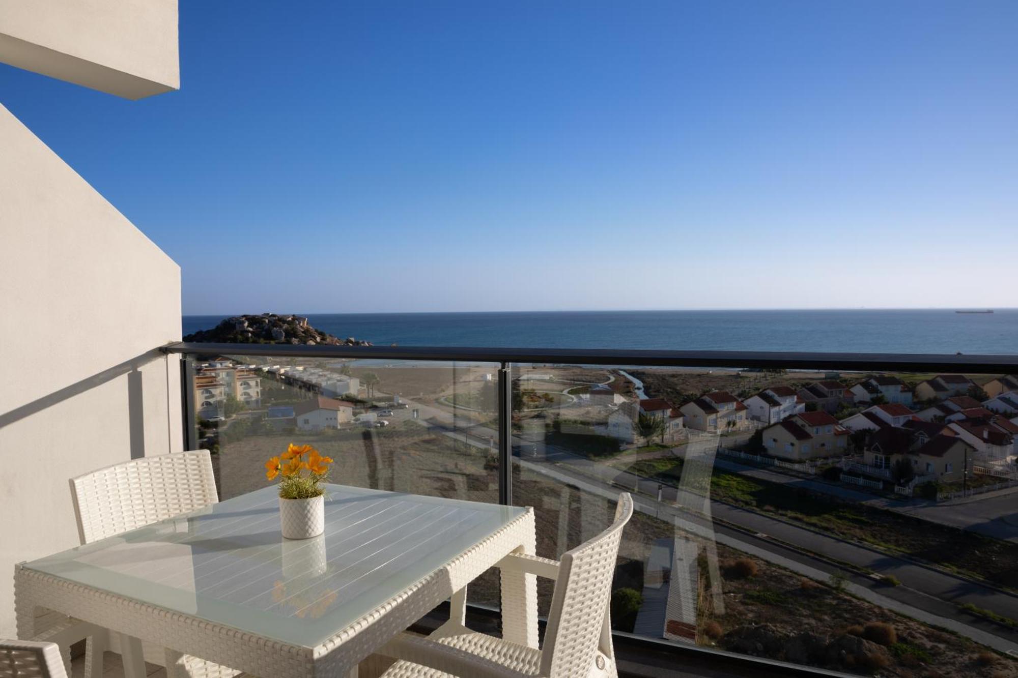 Caesar Blue Seaside Luxury Apartments Gastria Bagian luar foto