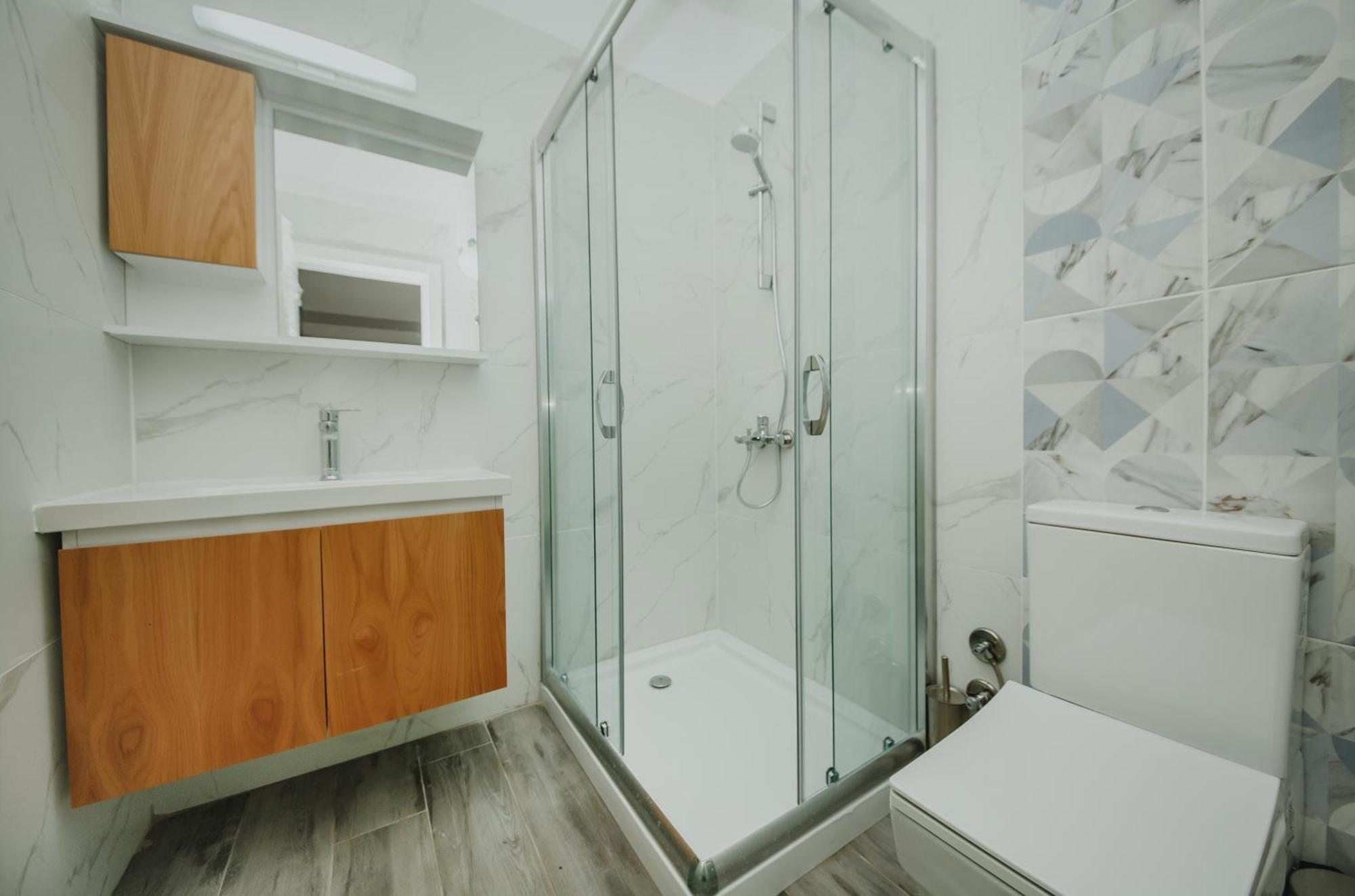Caesar Blue Seaside Luxury Apartments Gastria Bagian luar foto
