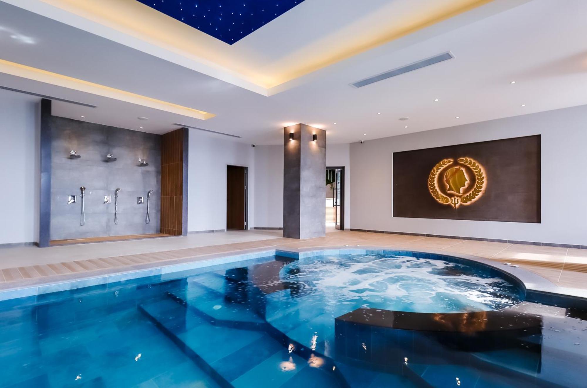 Caesar Blue Seaside Luxury Apartments Gastria Bagian luar foto