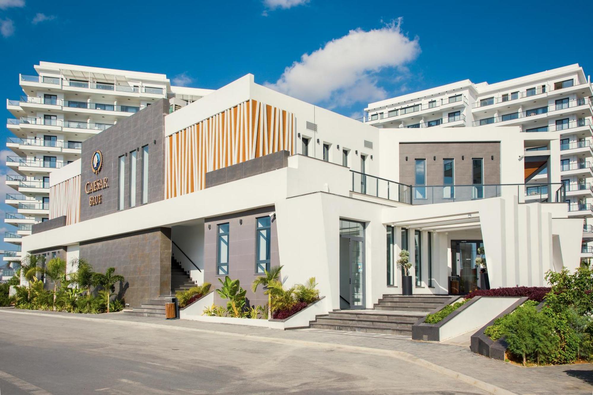 Caesar Blue Seaside Luxury Apartments Gastria Bagian luar foto