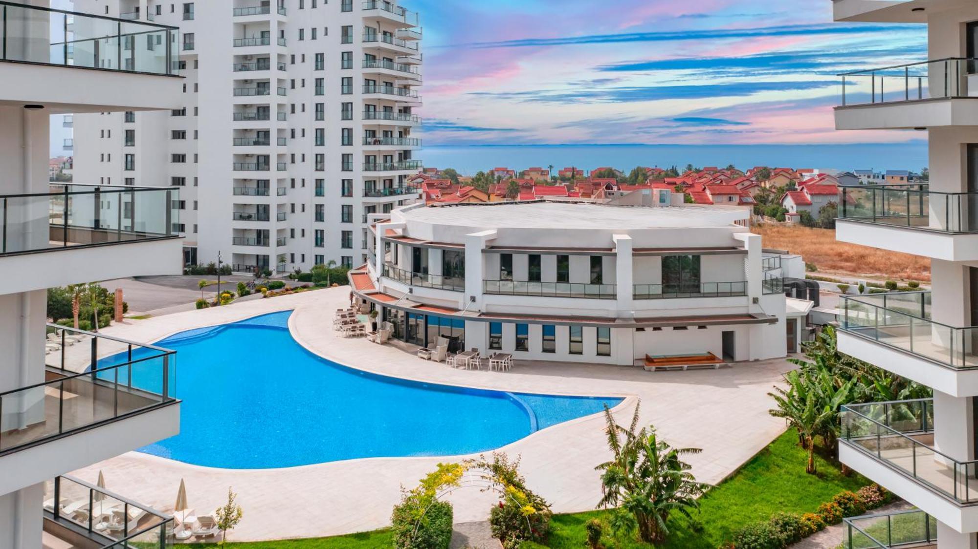 Caesar Blue Seaside Luxury Apartments Gastria Bagian luar foto