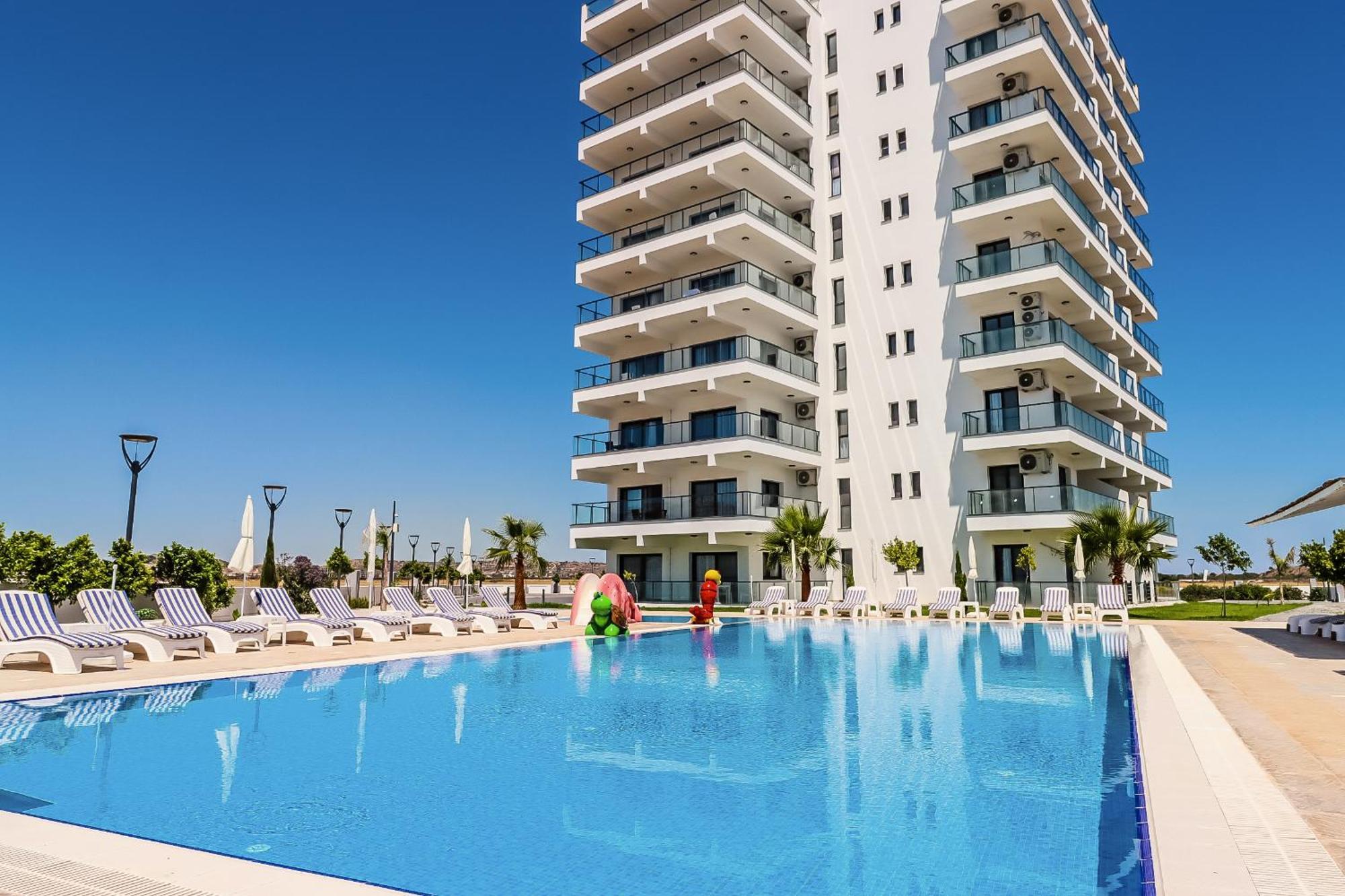 Caesar Blue Seaside Luxury Apartments Gastria Bagian luar foto