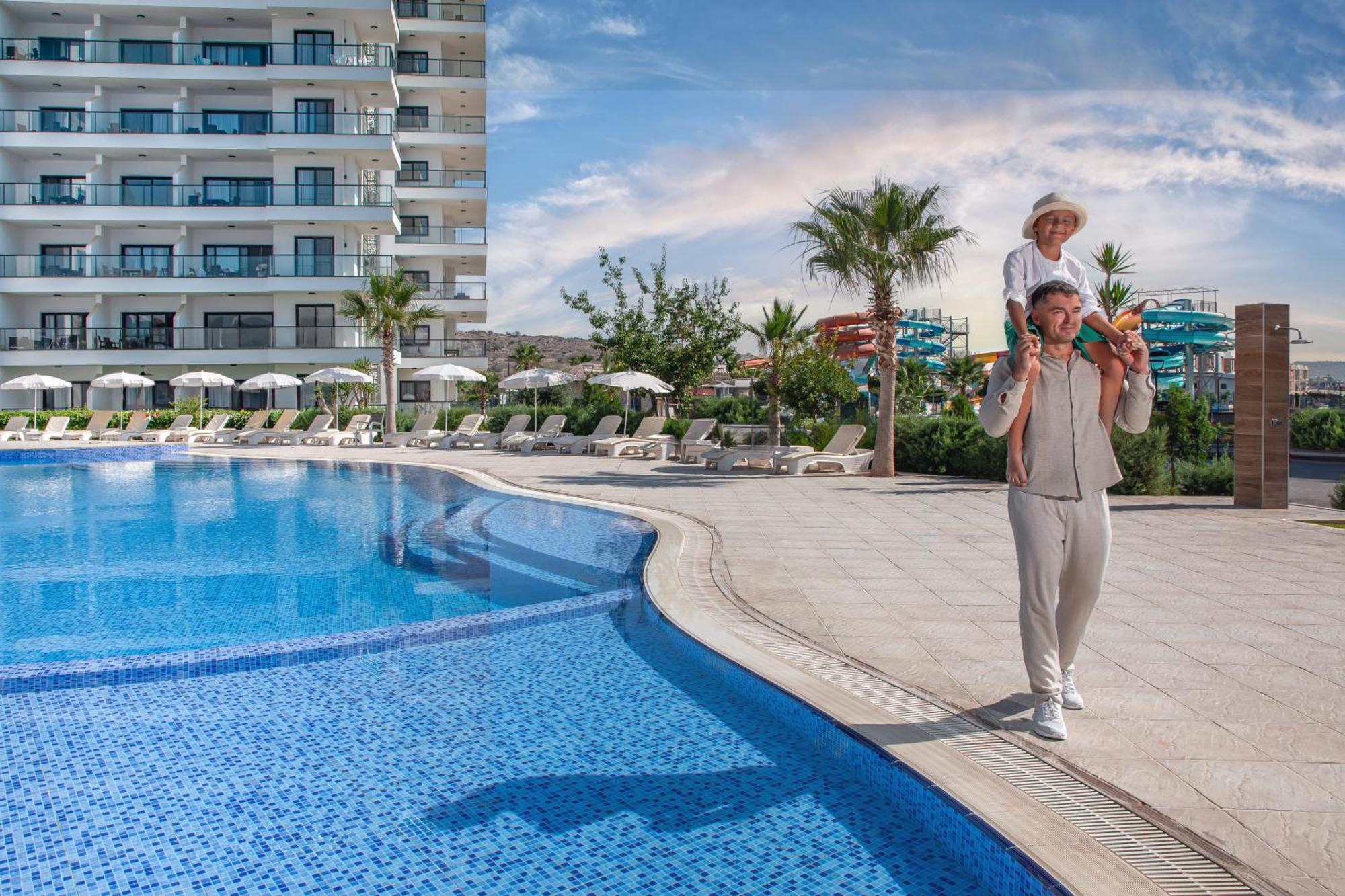 Caesar Blue Seaside Luxury Apartments Gastria Bagian luar foto