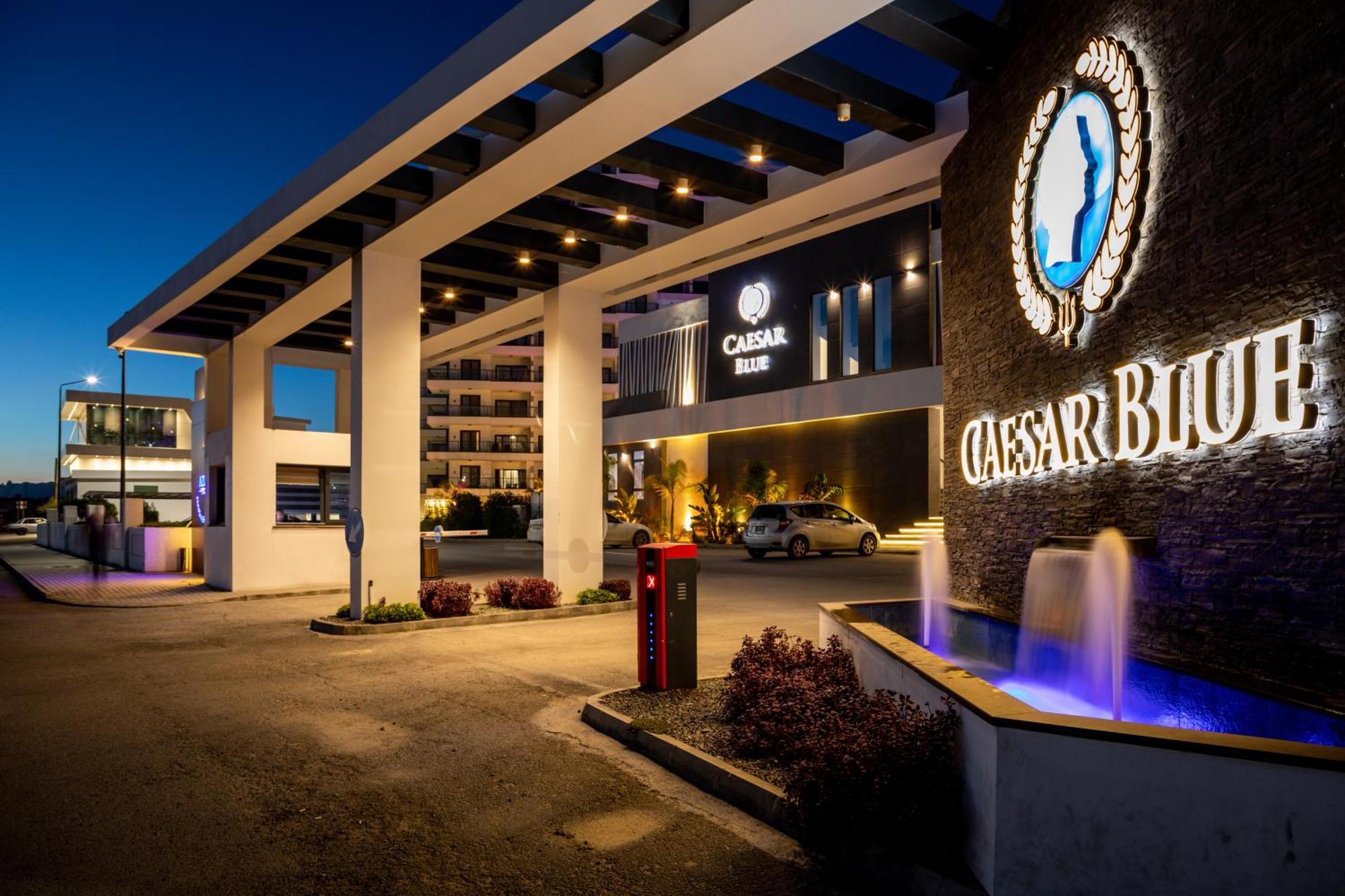 Caesar Blue Seaside Luxury Apartments Gastria Bagian luar foto